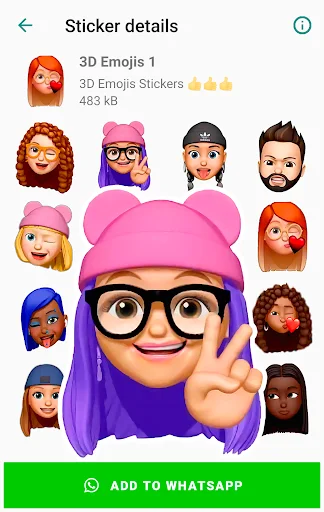 I-download ang Funny Emojis Stickers – Mga Cute na Sticker para sa WhatsApp - Screenshot 9