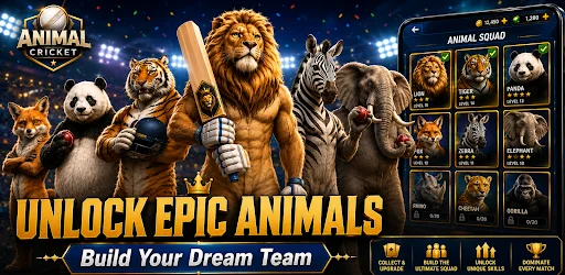 I-download ang Animal Cricket – Bumuo ng Iyong Animal Team Ngayon - Screenshot 2