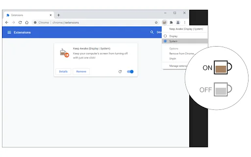 Keep Awake (Display | System) – Panatilihing Gising ang PC - Screenshot 1