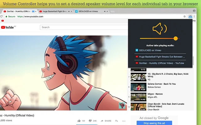 I-download ang Volume Controller: Palakasin ang Audio sa Browser - Screenshot 1