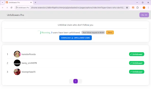 Auto Unfollow: Pinakamahusay na Tool para sa Instagram Unfollow - Screenshot 3