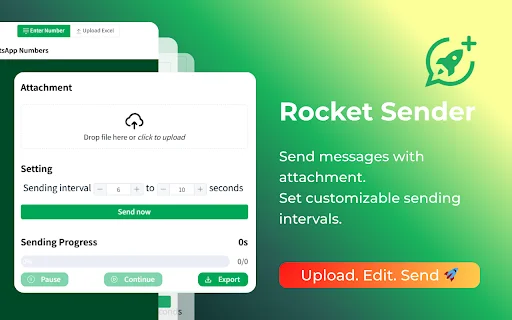 Rocket Sender: I-automate ang WhatsApp Messages nang Madali - Screenshot 3